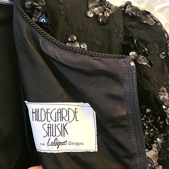 FLASH SALE! CHIC Lace & Sequin Cocktail Dress, Ruched Satin Waist, Tulip Skirt 8 - Picture 16 of 17